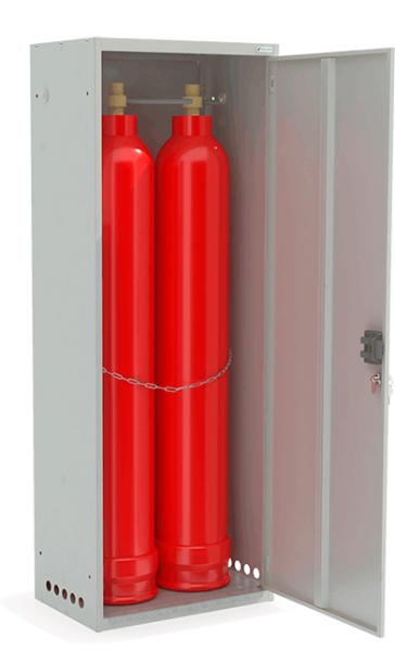 Шкаф для газовых баллонов ШГР 40-2-4(2x40л) металлический придомовой