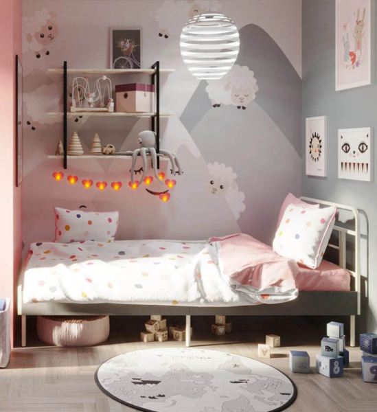 Кровати MEZA PLUS 90х200 см белые металлическая мебель